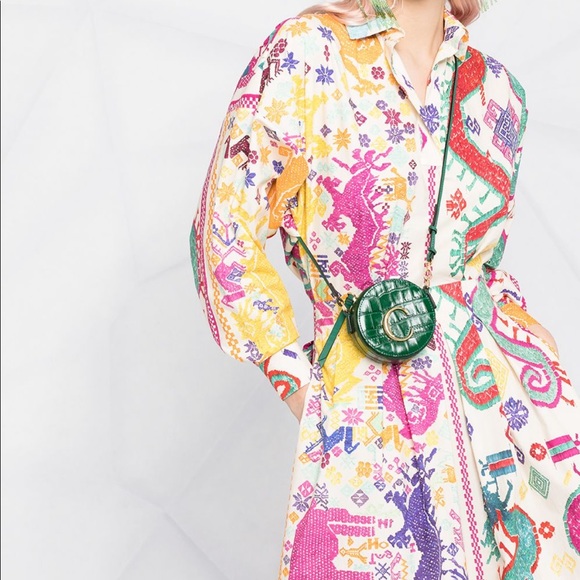 Etro Dresses & Skirts - ETRO
Vulcano Print Long Sleeve Cotton Dress 46 NWT